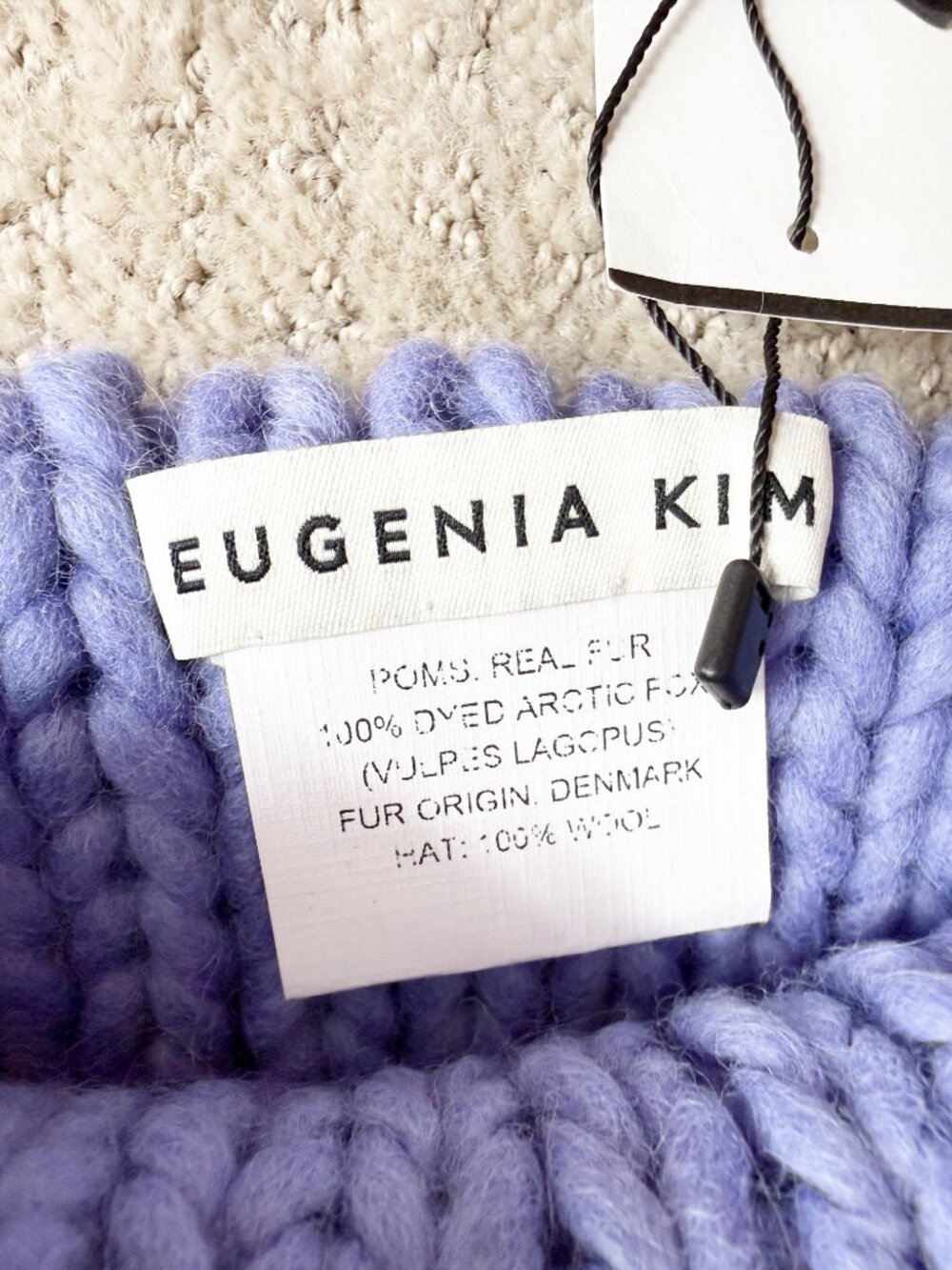 Eugenia Kim Periwinkle/Teal Wool Knitted Beanie w/Tags - Picture 4 of 6